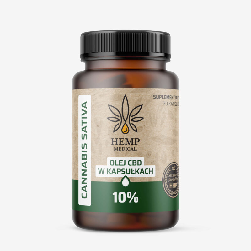 Olejek konopny w kapsułkach 10% 1000 mg certyfikowany